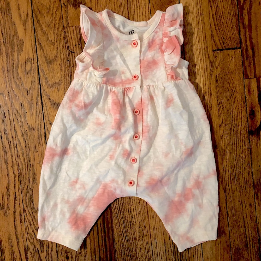 Baby Gap tie dye romper/overall